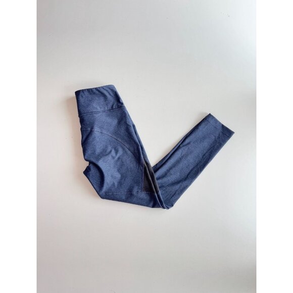 OUTDOOR VOICES Warm-Up Two Tone Blue Black High Rise 3/4 Leggings, Size XS - Picture 3 of 12
